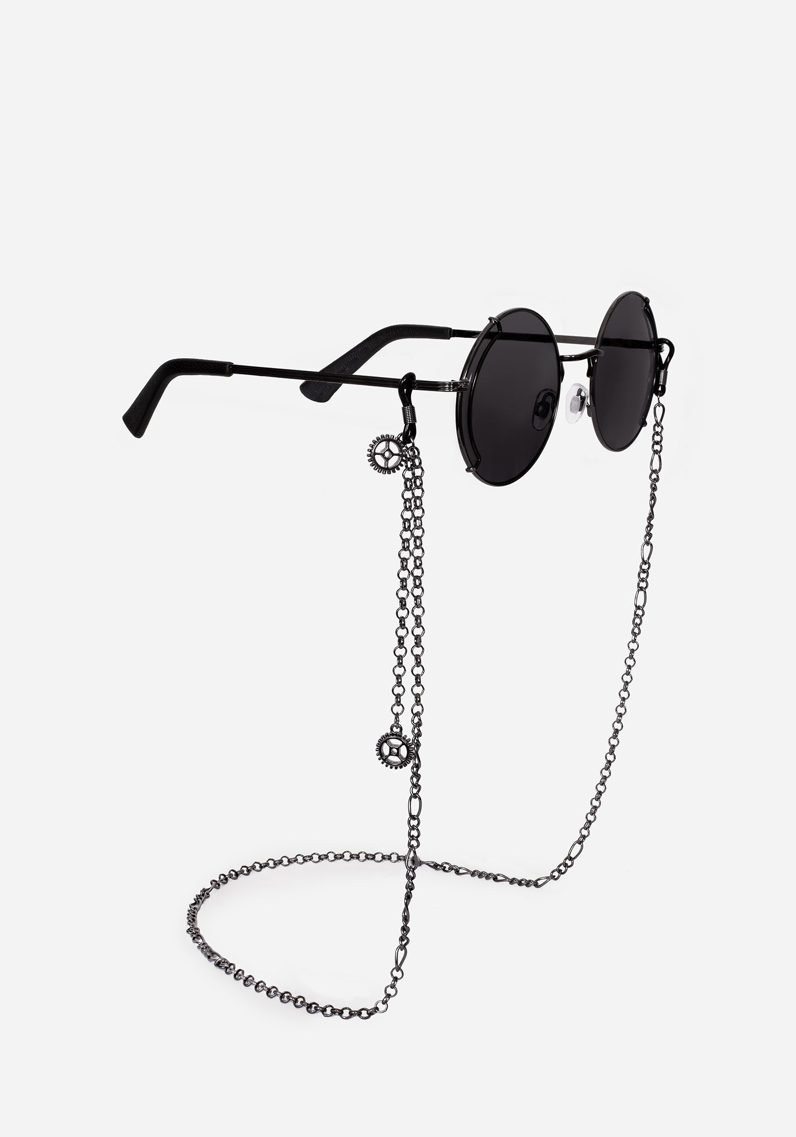 Emilie Round Sunglasses with Chain